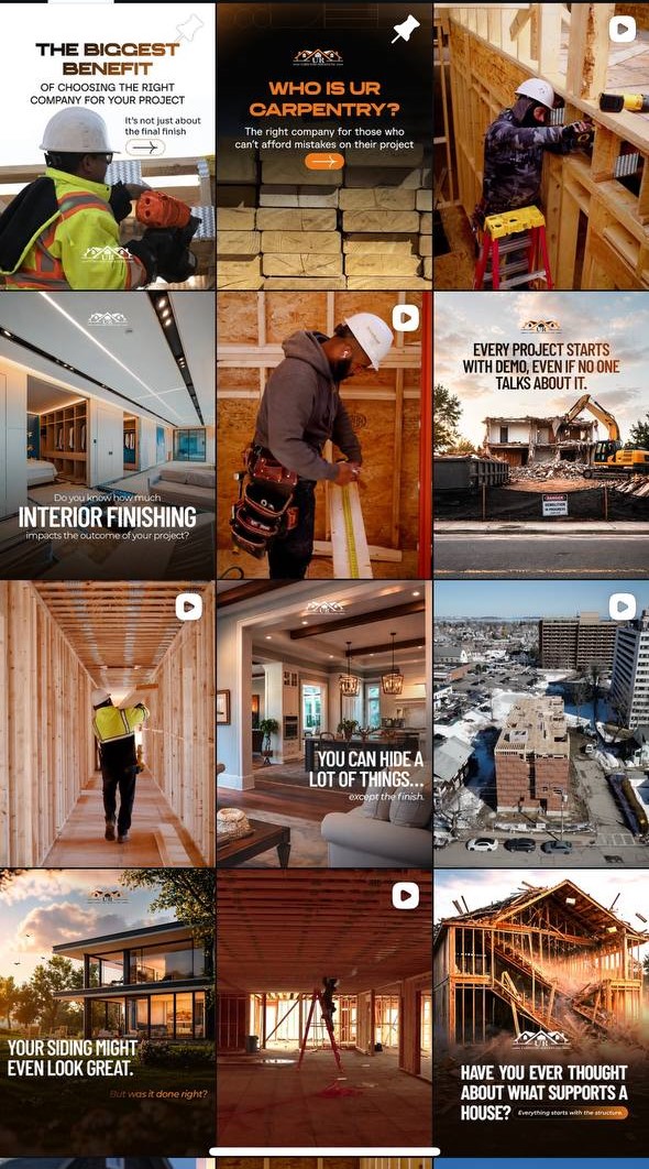UR Carpentry Instagram Feed